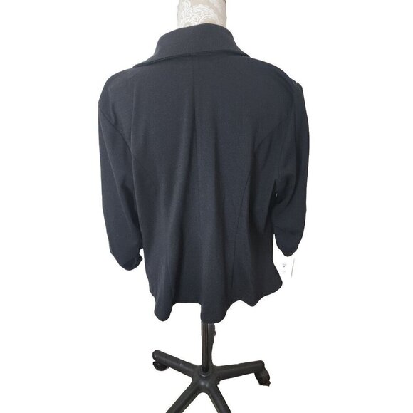 Torrid Blazer Black 3/4 Ruched Sleeves Single Breasted 2 Button Women's 2X - Picture 5 of 8